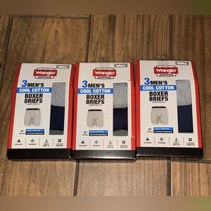 Wrangler Men's Cool Cotton Boxer Briefs (3) 3 packs